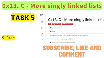 0x13. C - More singly linked lists;ALX: 5. Free