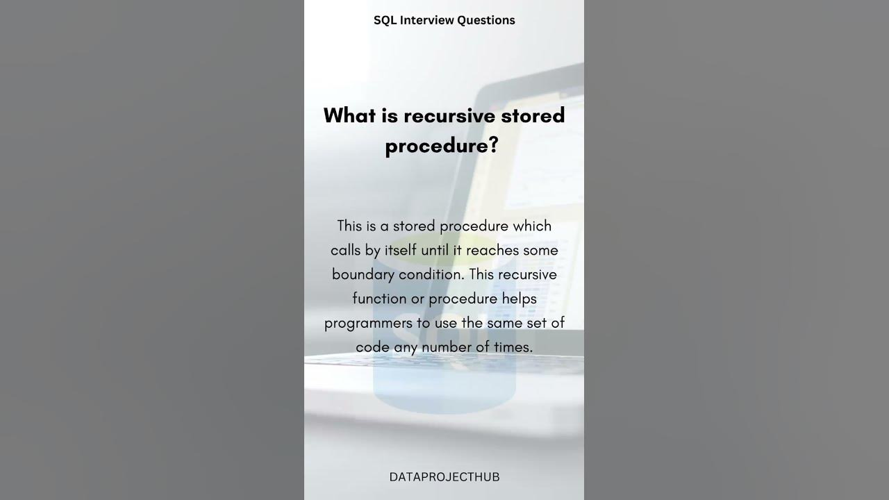 What is recursive stored procedure sql interview question series