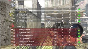 fathead41 MW2 1v4 search and destroy clutch quickscoping and knife