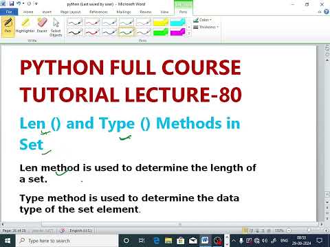 PYTHON LECTURE 80| Len() And Type() Methods In Set Full Explanation With Example (@EnhanceCodeLearning
