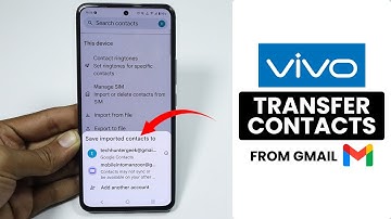 How to Transfer Contacts From Gmail to Vivo Phone