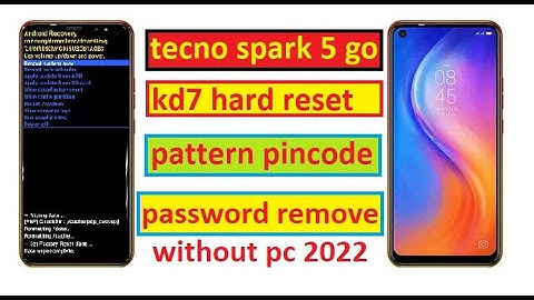 Tecno SPARK 5 Pro (KD7) Hard Reset |Pattern Unlock Factory Reset Easy Trick Without pc