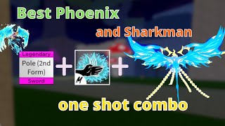 『Best Phoenix v2 + Sharkman One Shot Combo 』| Blox Fruits | Update 17 Part 2