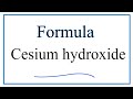Cesium and Hydroxide Compounds