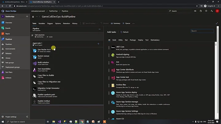 AzureDevOps CI/CD automated deployment for sql server and app service