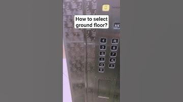 How to select G floor? - How to select your floor in the lift? - #lift #ground #floor
