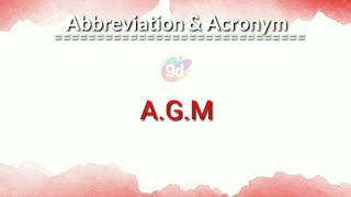 A.G.M Abbreviation&Acronym||Googul Dictionary#A.G.M