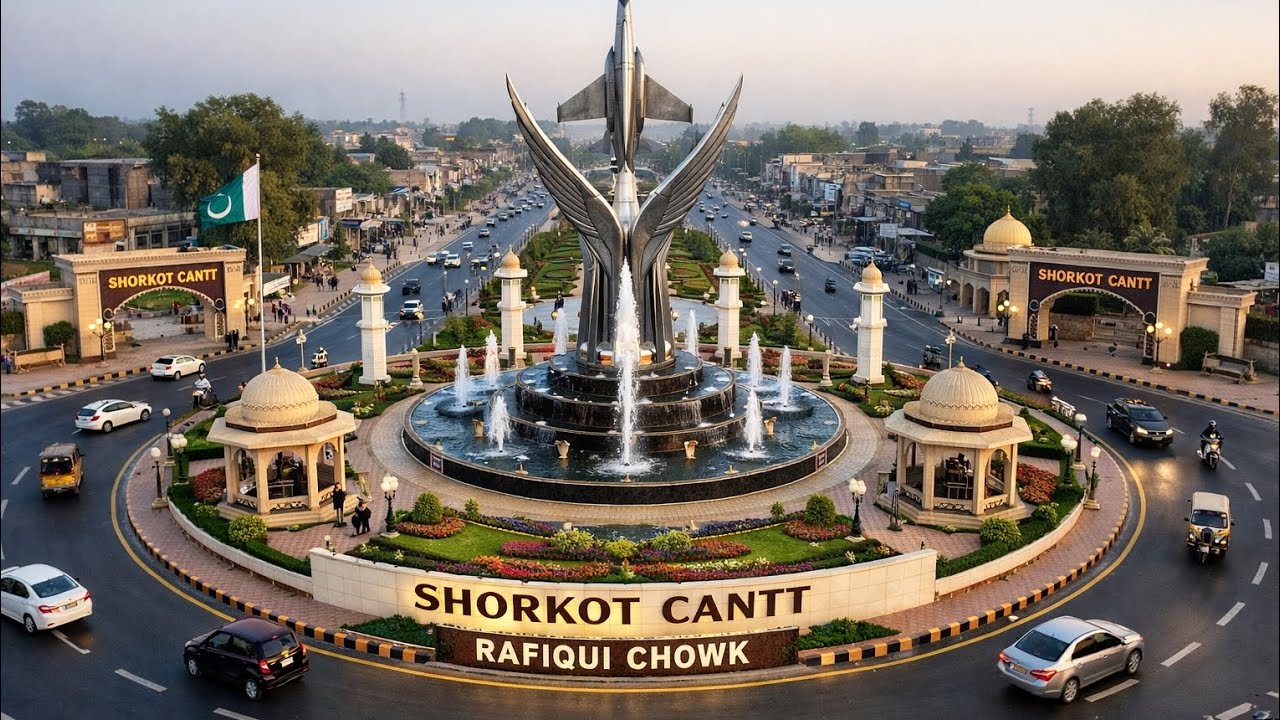 رفیقی چوک شورکوٹ کینٹ کا نیا نقشہ | ترقیاتی کام جاری | شاندار اور جدید ڈیزائن 