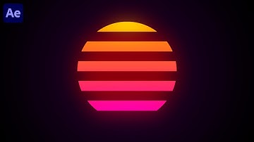 Synthwave Sun Animation Loop in Adobe After Effects Tutorial