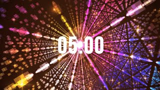 5 Minute Timer With Music | Relaxing & Peaceful | Colorful Kaleidoscope 4K