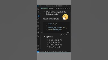 Python Quiz #46: Tuple Quiz for Beginners |  Nested Tuple |  Python MCQs | Python For Beginners