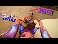 SPIDER MAN TWINS ESCAPING ANGRY MOM Funny ParkourPOV Comedy 