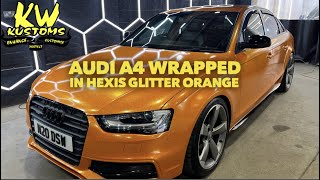 Wrapping a Audi in Hexis Glitter Orange