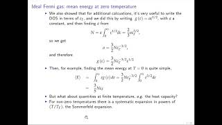 PHYS3113 Lecture 9 - Ideal Fermi Gas cont'd