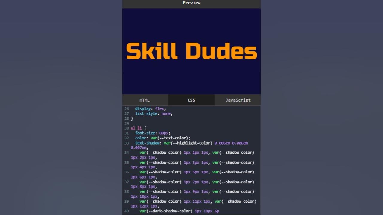 Create 3D Falling Text with HTML & CSS! 🚀 #Shorts - YouTube