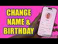 How to Change Apple Account Name & Birthday on iPhone