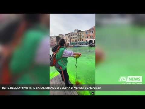 BLITZ DEGLI ATTIVISTI : IL CANAL GRANDE SI COLORA DI VERDE | 09/12/2023