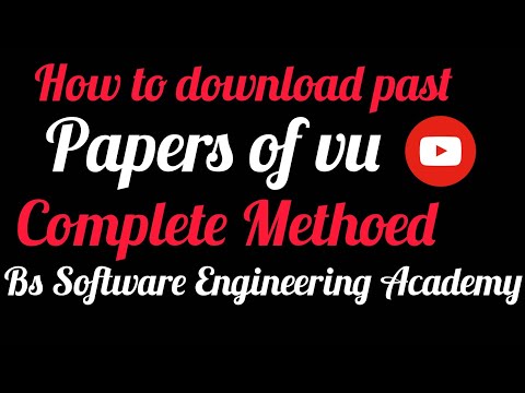 How to Download past papers of vu// Vu past papers ksy download kry? easy method