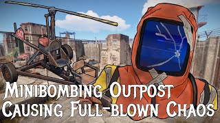 Minibombing Outpost in Rust *CAUSING CHAOS*