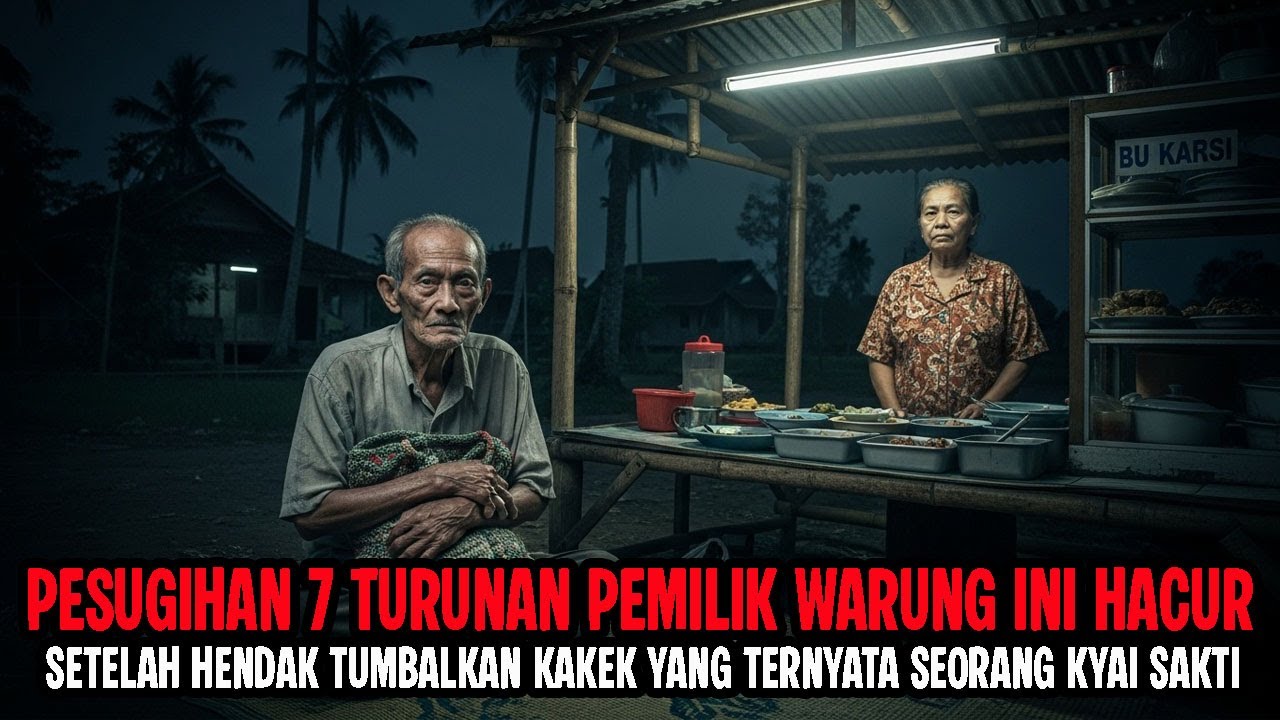 KAKEK INI NIAT MAKAN DI WARUNG MALAH HENDAK JADI TUMBAL 7 TURUNAN PEMILIK WARUNG - CERITA HOROR