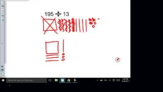 Division using Base Ten Blocks and Free Hand