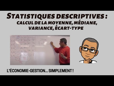 STATISTIQUES DESCRIPTIVES (Cours complet) : CALCUL DE LA MOYENNE, MÉDIANE, VARIANCE, ÉCART-TYPE