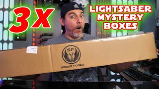BIG SaberForge Lightsaber Mystery Box Haul! 3 BOXES FOR THE WIN!