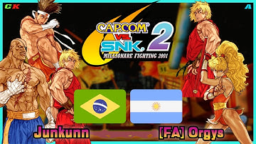 Capcom Vs. SNK 2 || Junkunn 🇧🇷 VS 🇦🇷 [FA] Orgys || FLYCAST FIGHTCADE 2