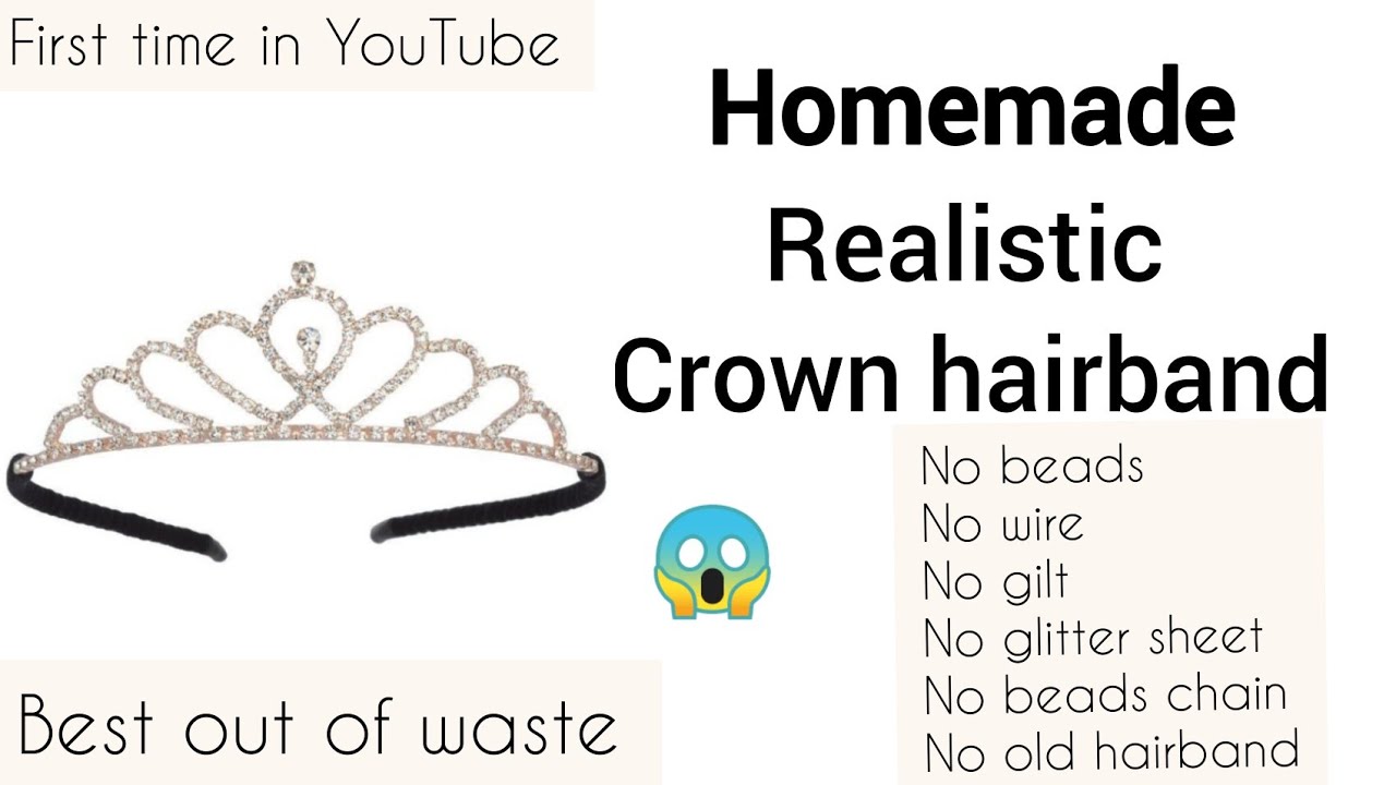 homemade crown hairband/diy realastic crown/no beads/no wire first time in ytb from waste#shorts#diy