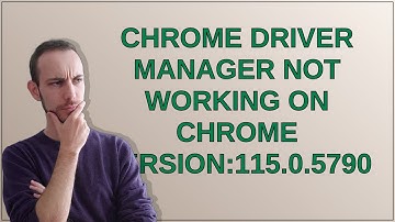 Chrome Driver Manager not working on Chrome Version:115.0.5790