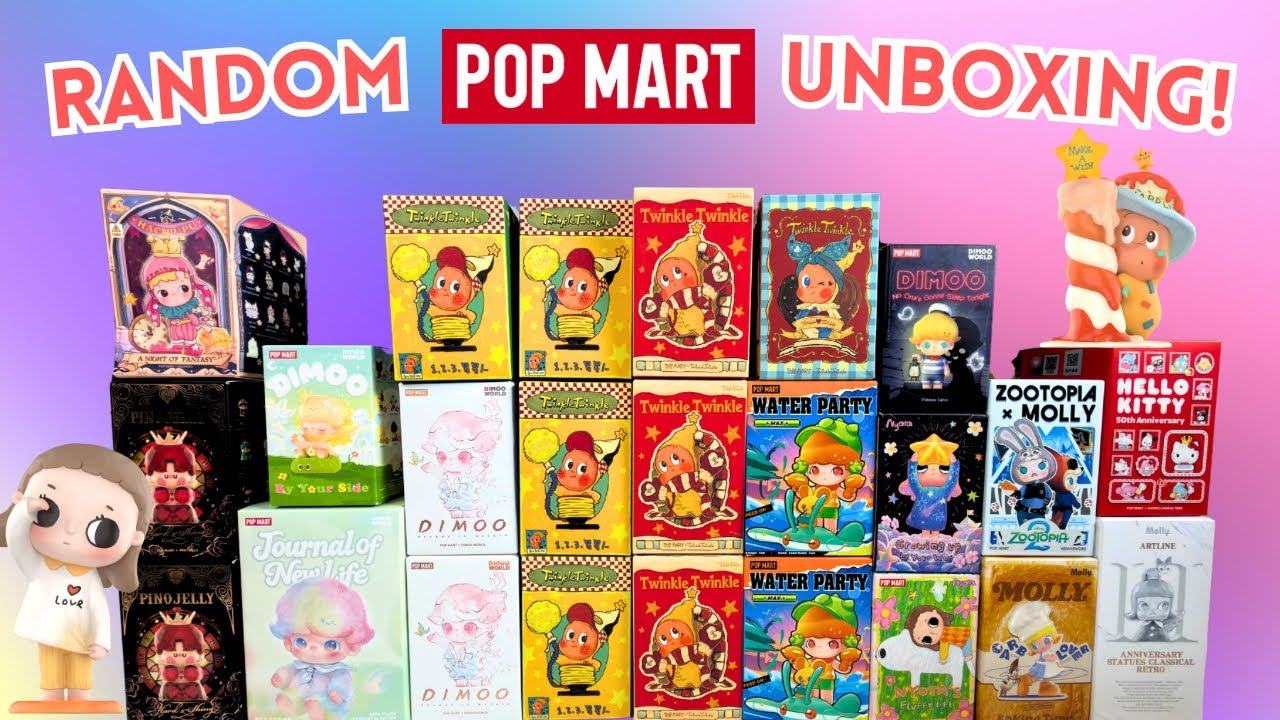 Распаковка случайных слепых коробок Pop Mart | Dimoo, Twinkle Twinkle, Molly, Nyota и сюрпризы