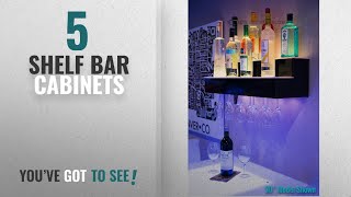 Top 10 Shelf Bar Cabinets [2018]: 30 2 Tier Wall Mounted Liquor Display Bar Shelves w/ Wine Glass ...