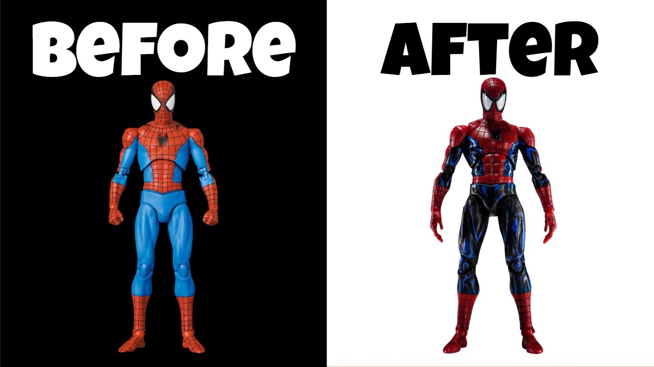 Mafex Spider-Man 185 Custom Review (CELL SHADED!!!)