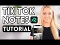 TikTok Notes Full Tutorial 📱 TikTok&#39;s New App (beginner friendly)