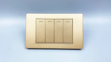 Công Tắc Đèn Âm Tường 1 Chiều Và 2 Chiều Cao Cấp Tenko TK-C5-04 Vàng Xước