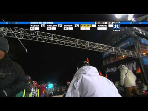 Winter X Games 15 - Alex Schlopy stylish grab in Skiing Big Air