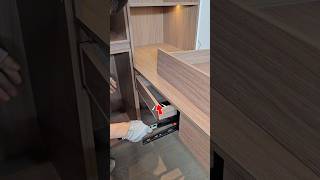 Hidden Drawer Installation | Cabinet Finishing Process #interiordesign