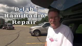 Truck stop Ham transmitter Johnson Ranger & Valiant pick up for repair