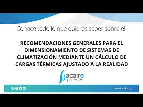 Webinar informativo: Calculo de cargas térmicas