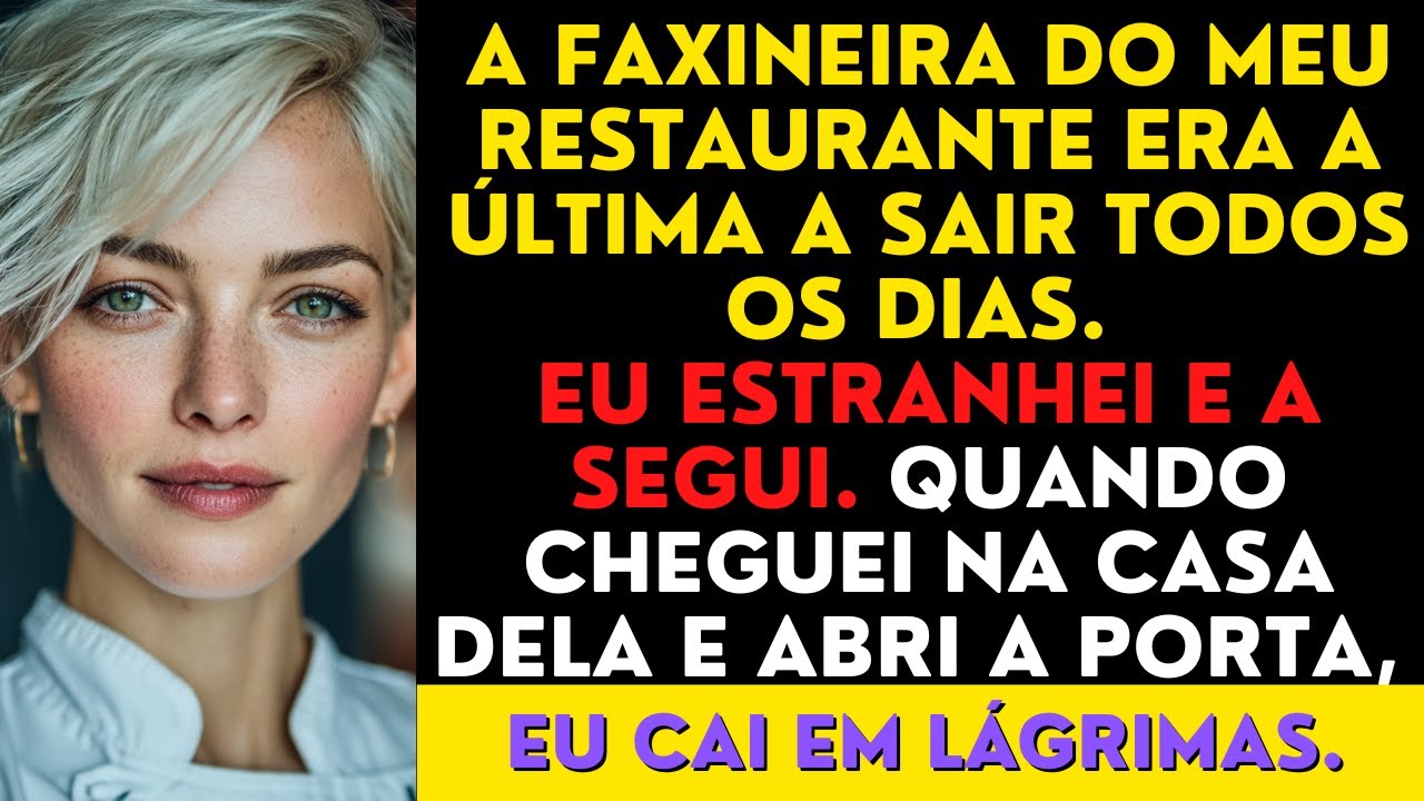 A faxineira do meu restaurante era a última a sair todos os dias. Eu estranhei e a segui. Quando...