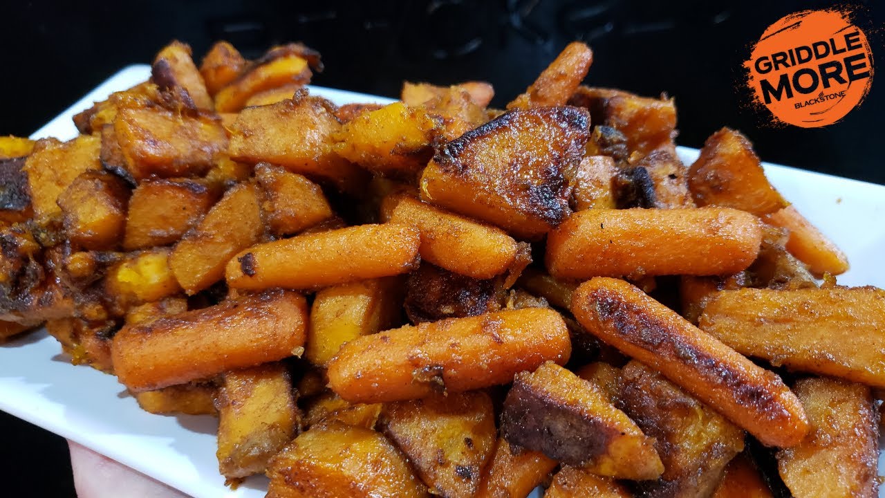 Honey Glazed Sweet Potatoes And Carrots On The Blackstone Griddle YouTube