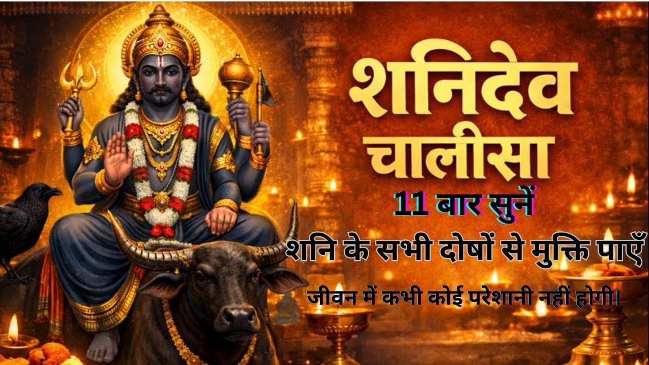 शनिवार सुबह 11 बार शनि चालीसा – कष्ट, बाधा और ग्रहदोष शांत | Shani Chalisa 11 Times | 