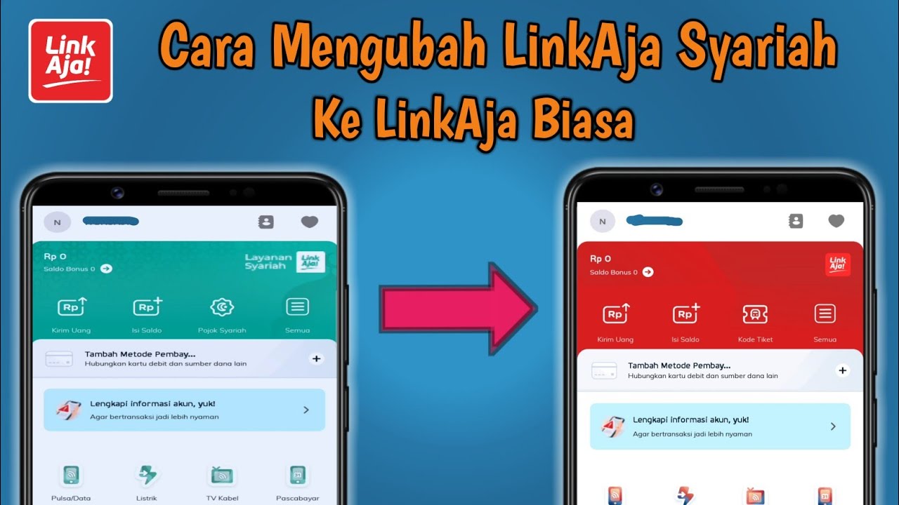 Cara Mengubah LinkAja Syariah Ke LinkAja