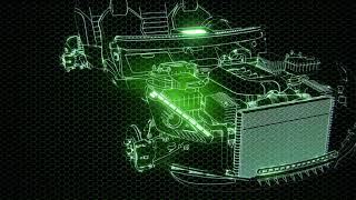 digi24 - holographic animation of 3d wireframe car model