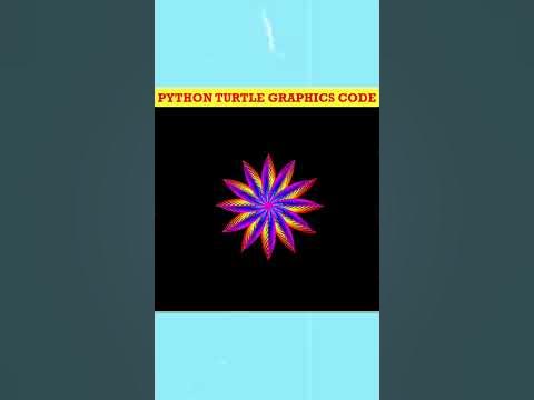 Amazing Python turtle Graphics Code: Aster Flower Drawing. # ...