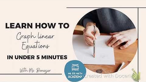 Learn How to Graph Linear Equations in under 5 minutes