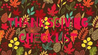 Thanksgiving Checklist