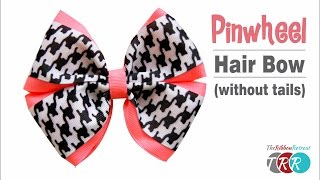 How to Make a Pinwheel Bow Without Tails - TheRibbonRetreat.com
