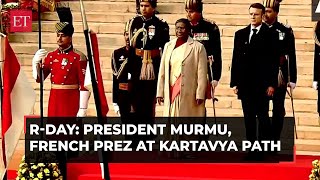 R-day 2024: President Murmu, French President Macron at Kartavya Path
