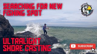 Finding new spot for shore casting | Ultralight fishing in the Philippines | 1 hour shore casting